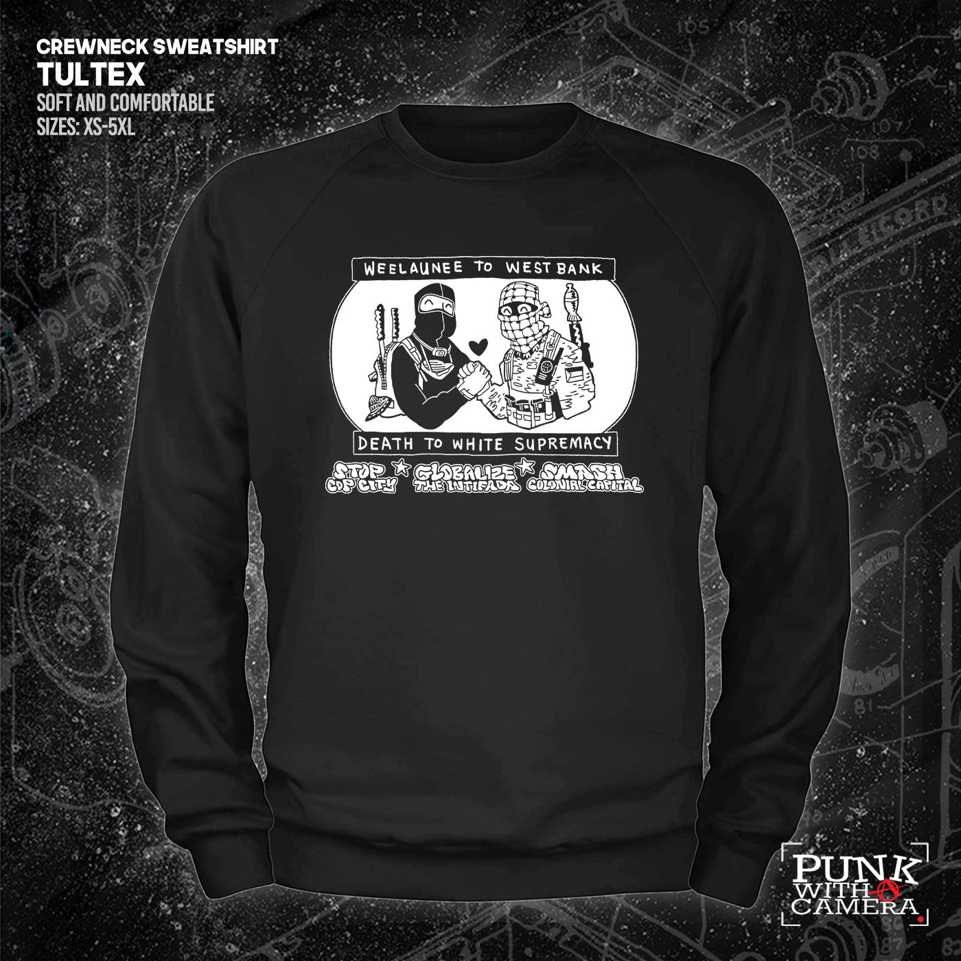 Weelaunee To West Bank Death To White Supremacy - Jonas Goonface - Mutual Aid Design