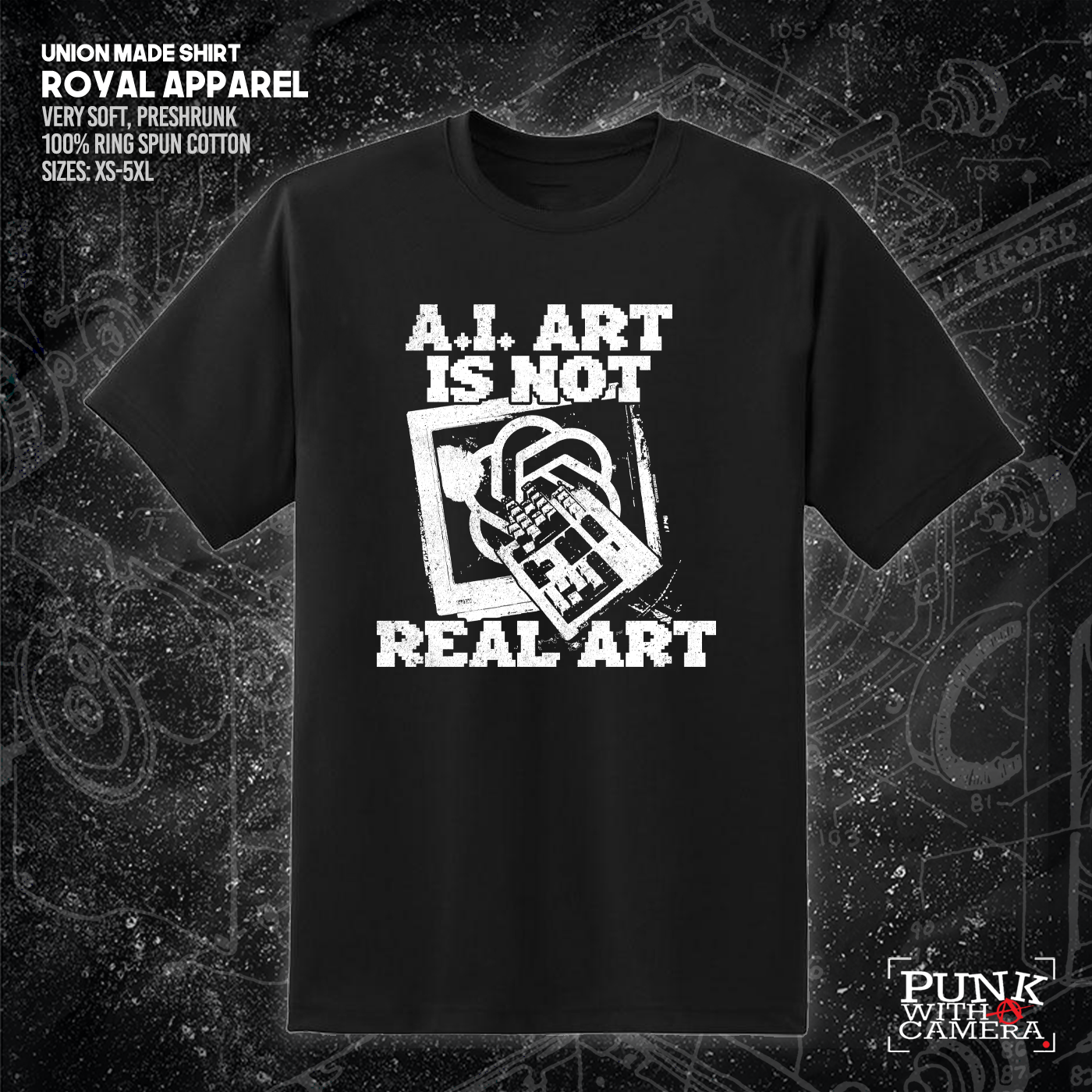 AI Art Is Not Real Art Keyboard - George Grizzly