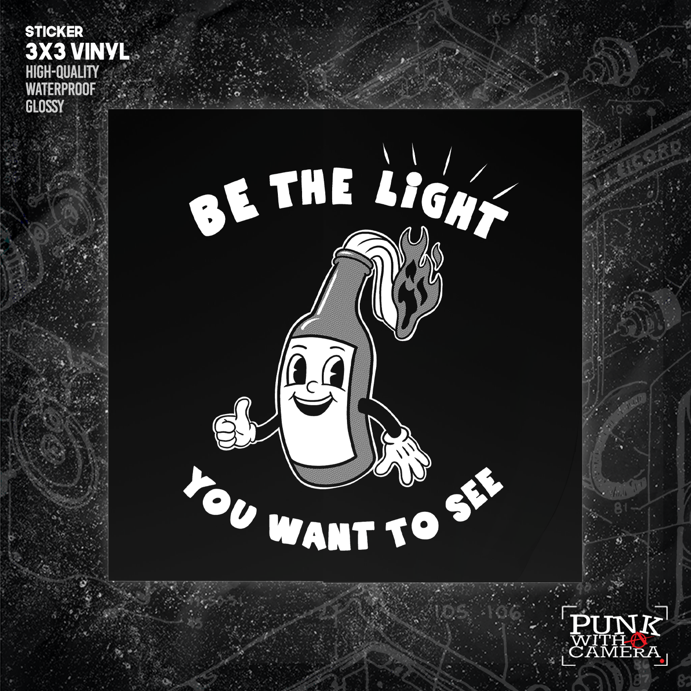 Be The Light You Want To See - Sticker (3X3)
