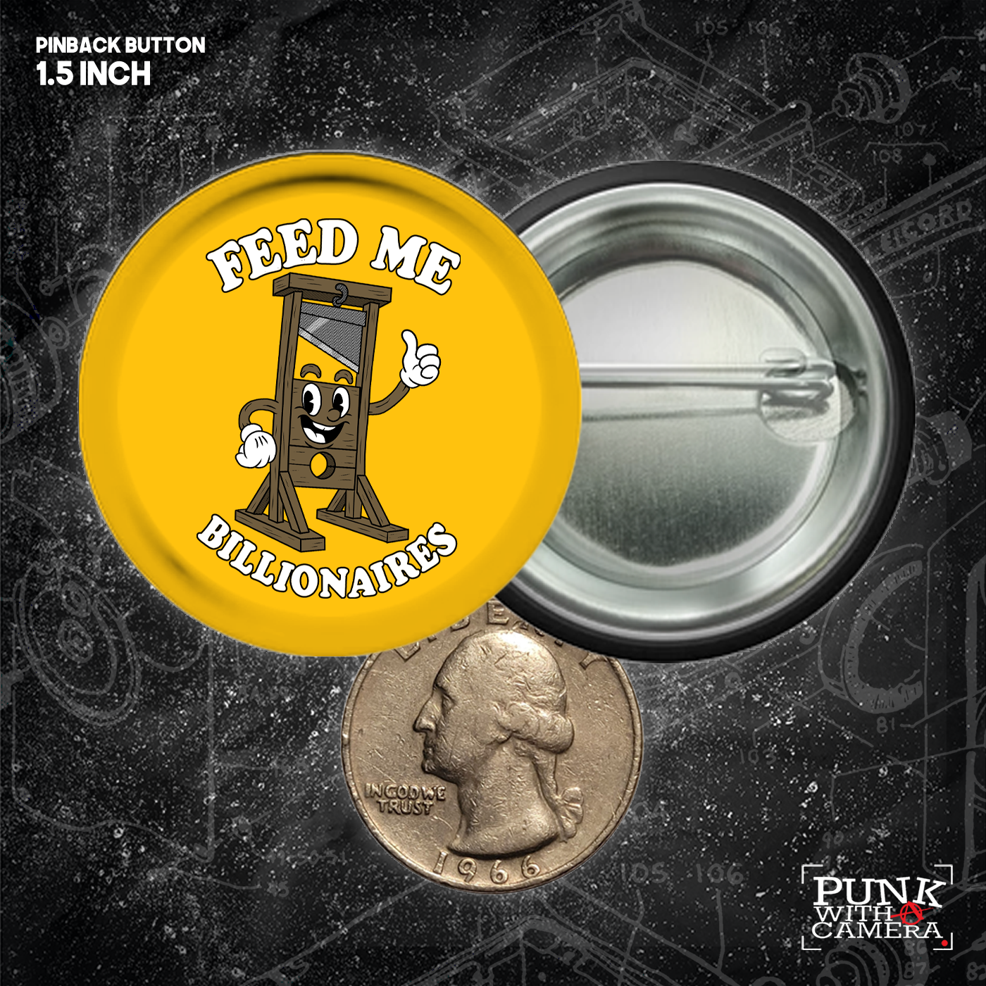 Feed Me Billionaires - Buttons (1.5 & 2.25 Inch)