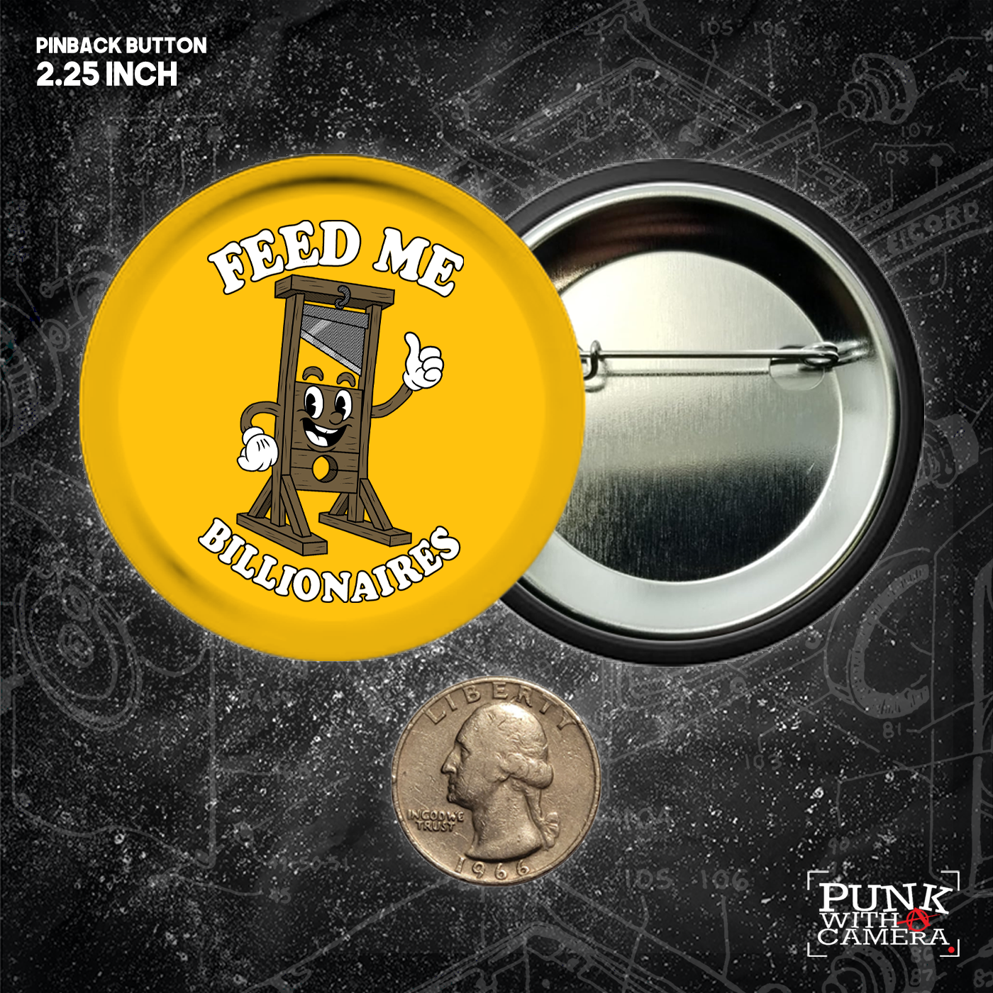 Feed Me Billionaires - Buttons (1.5 & 2.25 Inch)