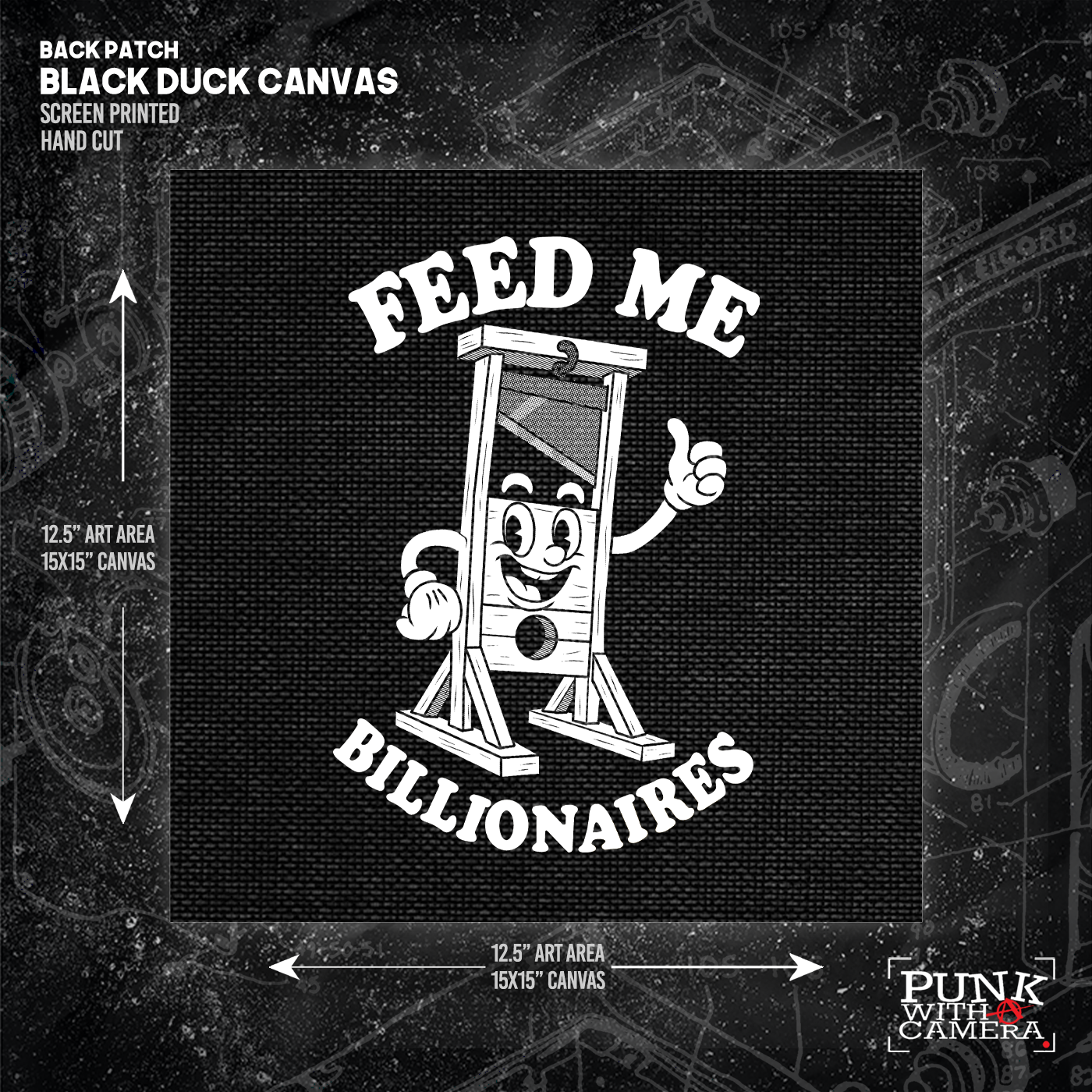 Feed Me Billionaires- Backpatch