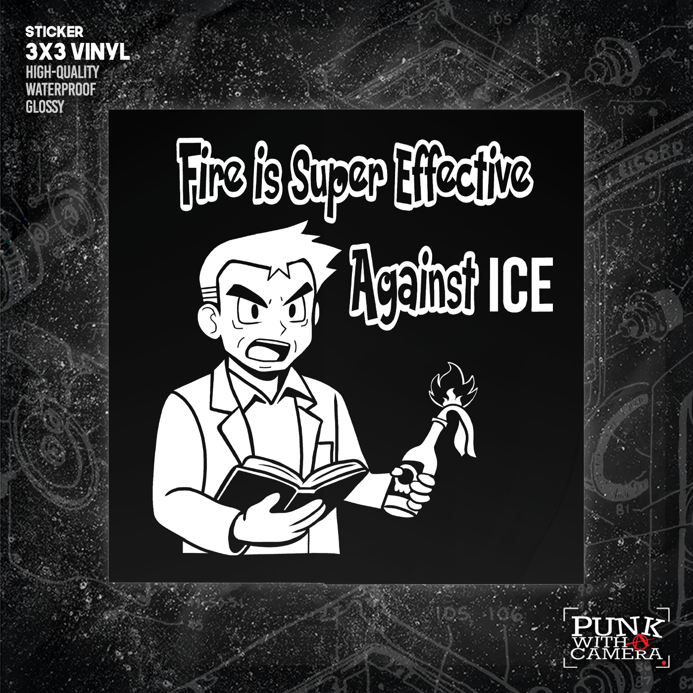 Fire Is Super Effective Against ICE- Sticker (3X3)