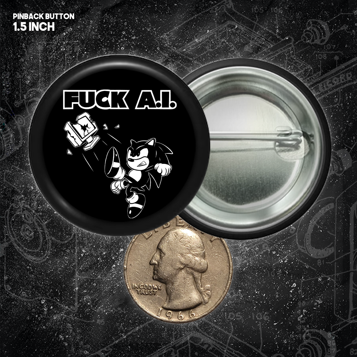 Fuck AI - Buttons (1.5 & 2.25 Inch)