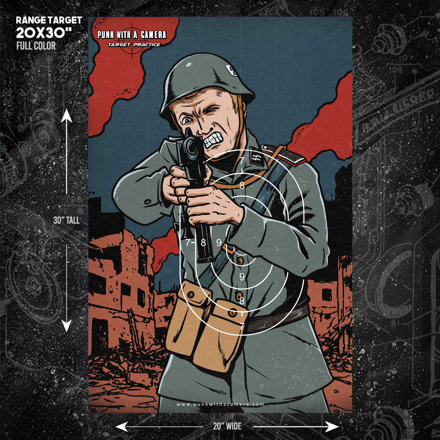 Nazi Soldier MP40 - Gun Range Target