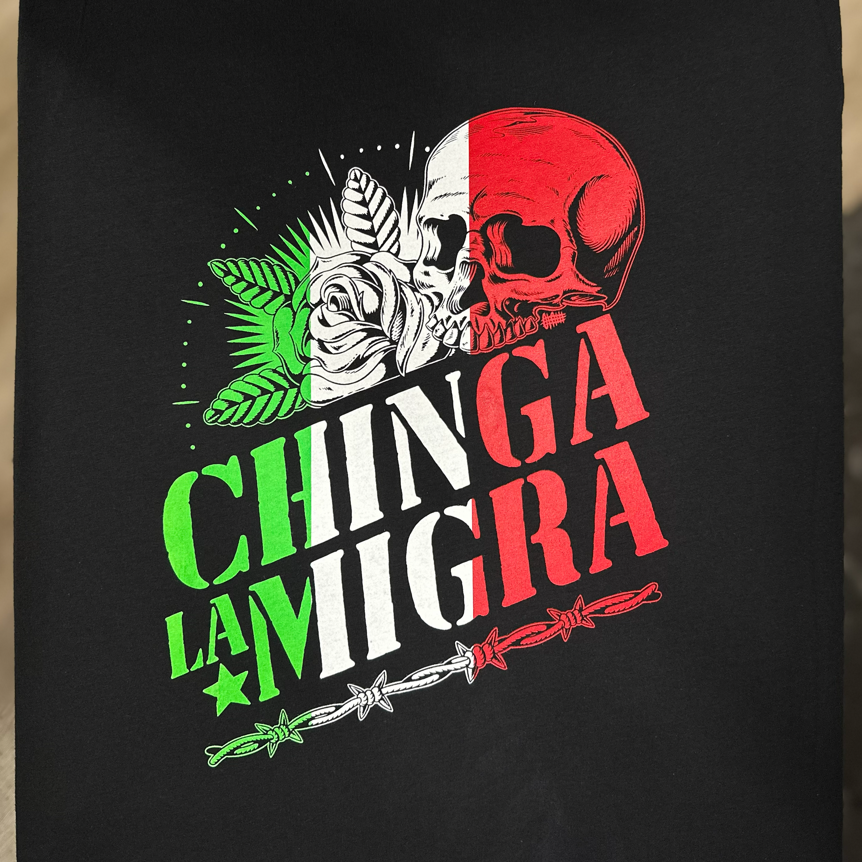 Chinga La Migra Skull - Olafh Ace - Mutual Aid Design