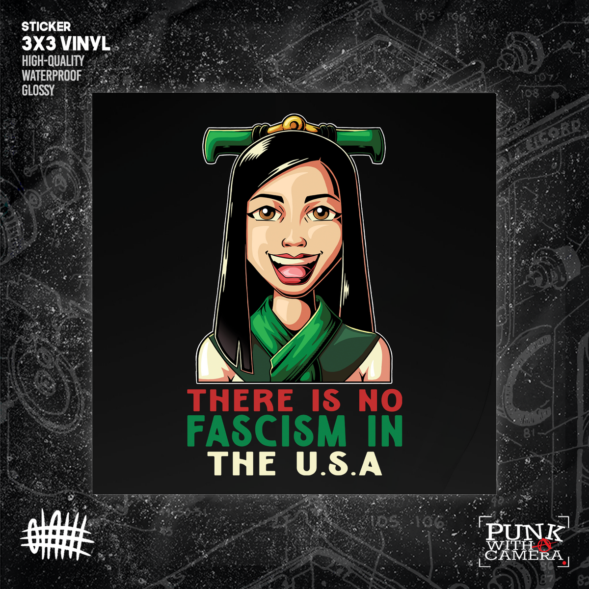 There Is No Fascism In The USA - Sticker (3x3)