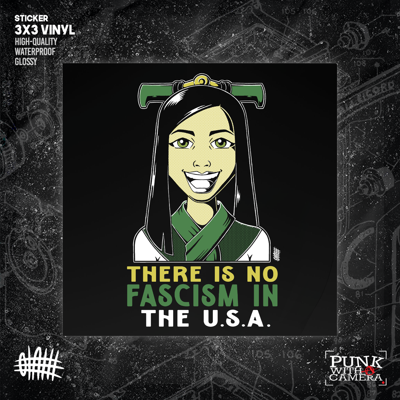 There Is No Fascism In The USA - Sticker (3x3)
