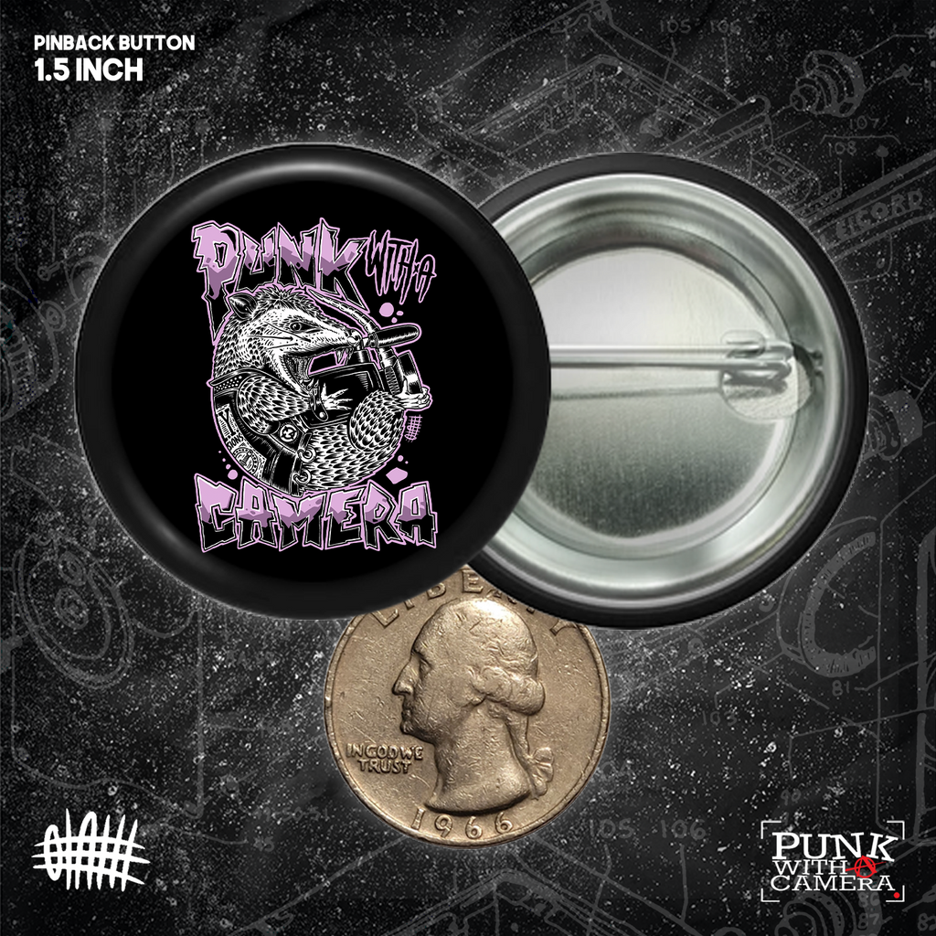 PWAC - Punk Rock Possum - Buttons (1.5, & 2.25 Inch)