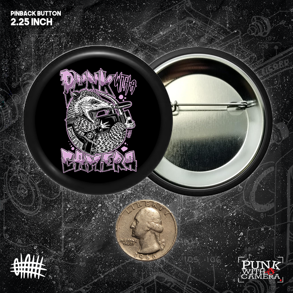 PWAC - Punk Rock Possum - Buttons (1.5, & 2.25 Inch)