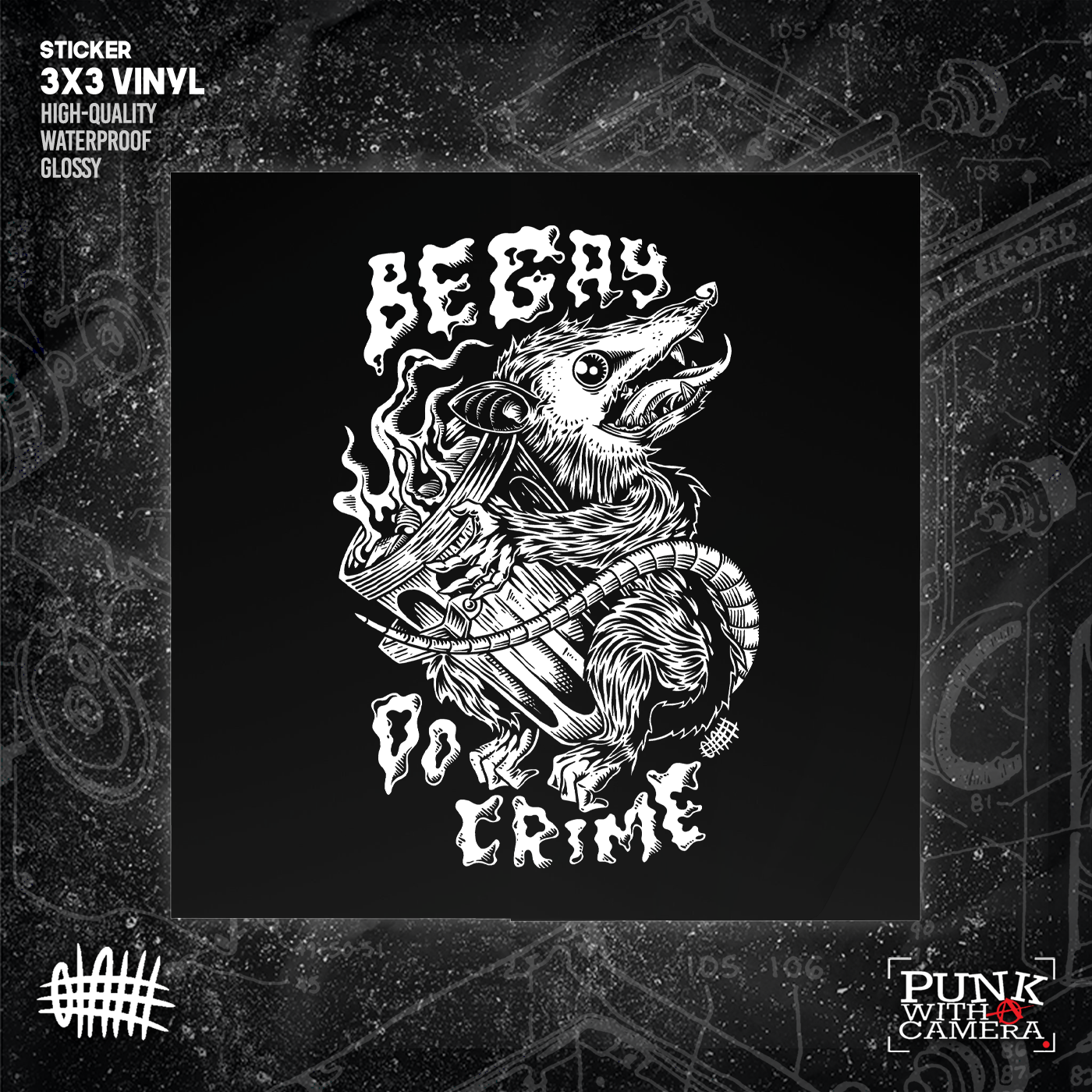 Be Gay Do Crime - Sticker (3X3)