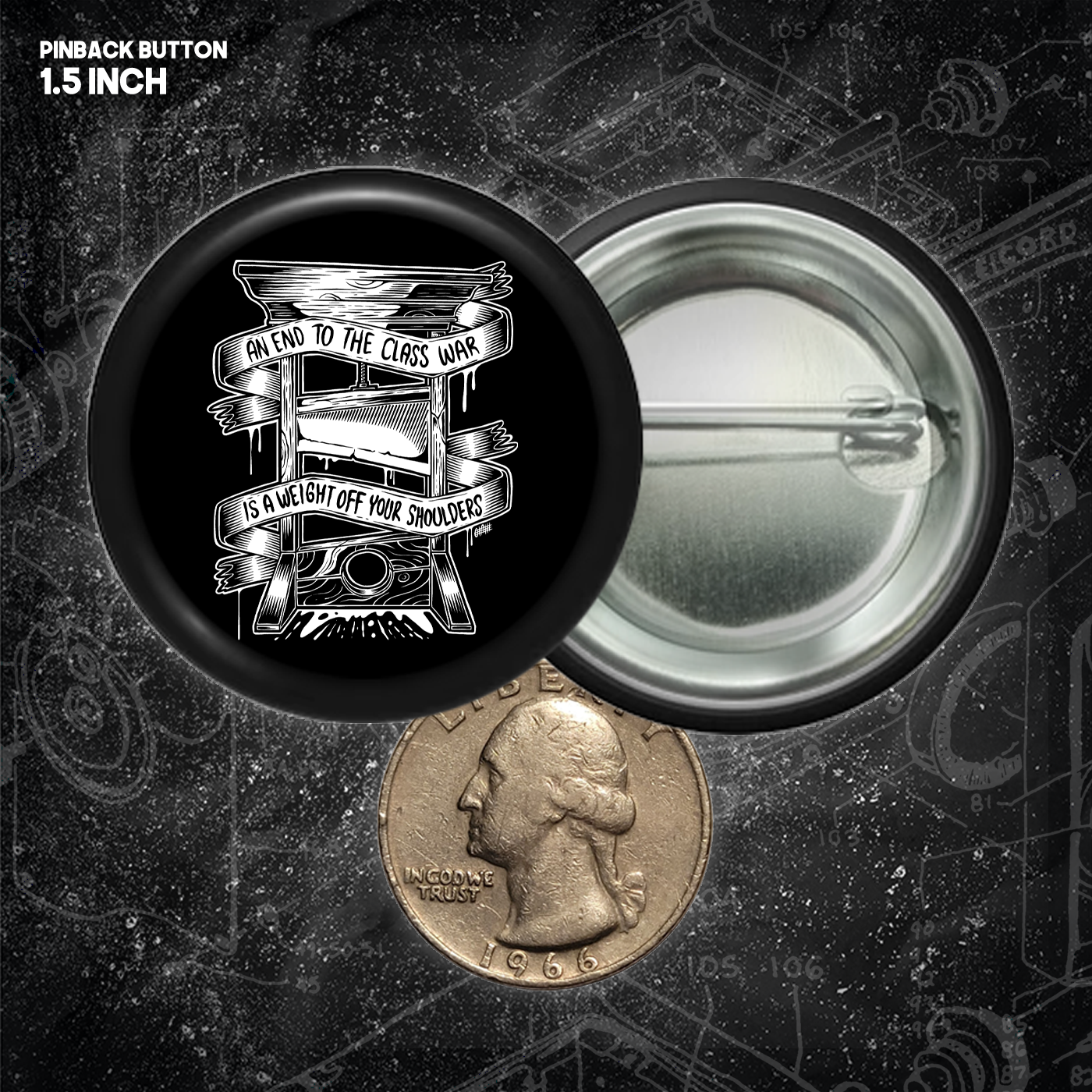 An End To The Class War Is A Weight Off Your Shoulders - Buttons (1.5 & 2.25 Inch)