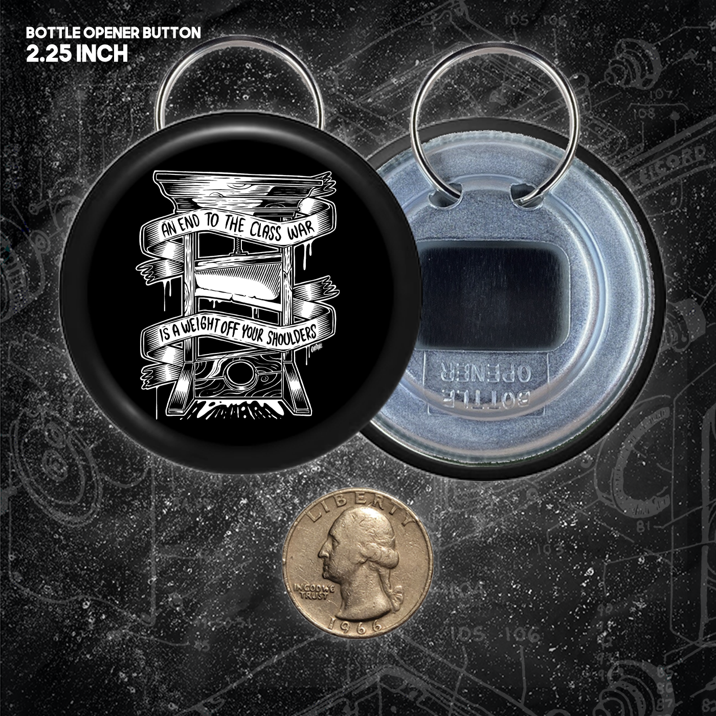 An End To The Class War Is A Weight Off Your Shoulders - Buttons (1.5 & 2.25 Inch)