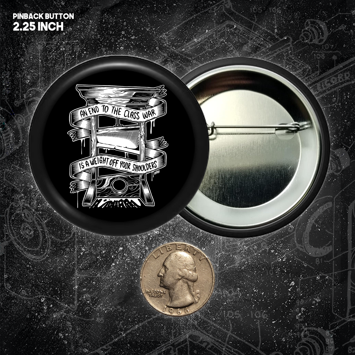 An End To The Class War Is A Weight Off Your Shoulders - Buttons (1.5 & 2.25 Inch)