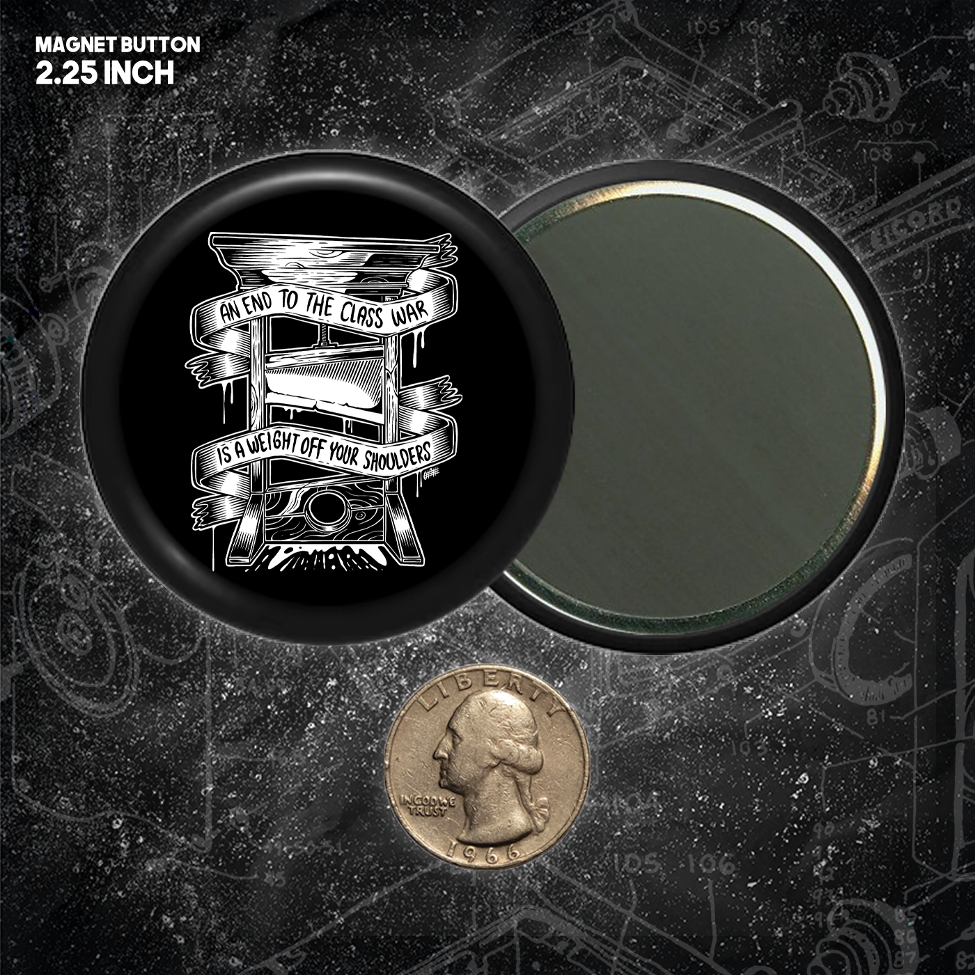 An End To The Class War Is A Weight Off Your Shoulders - Buttons (1.5 & 2.25 Inch)