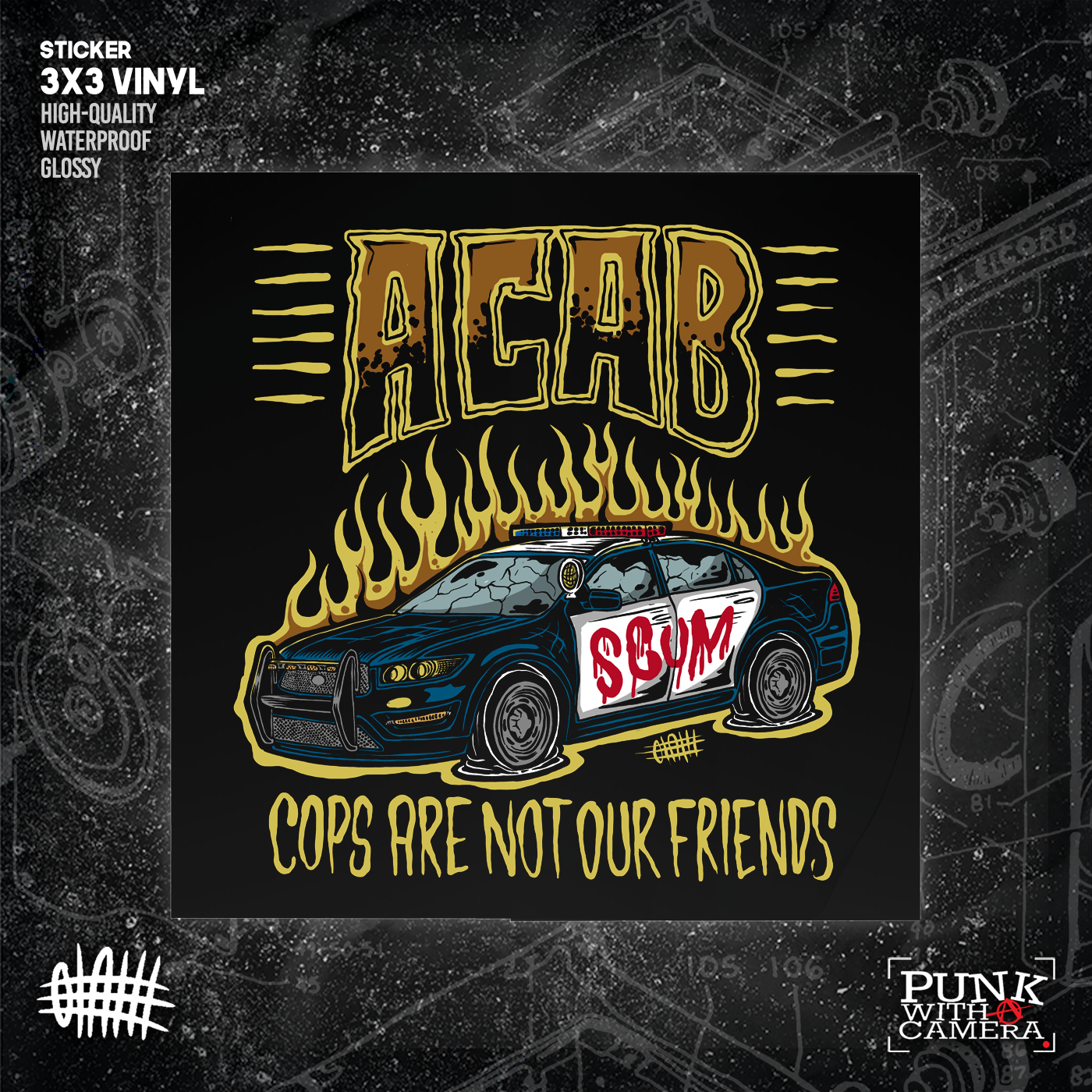 Cops Are Not Our Friends - Sticker (3X3)