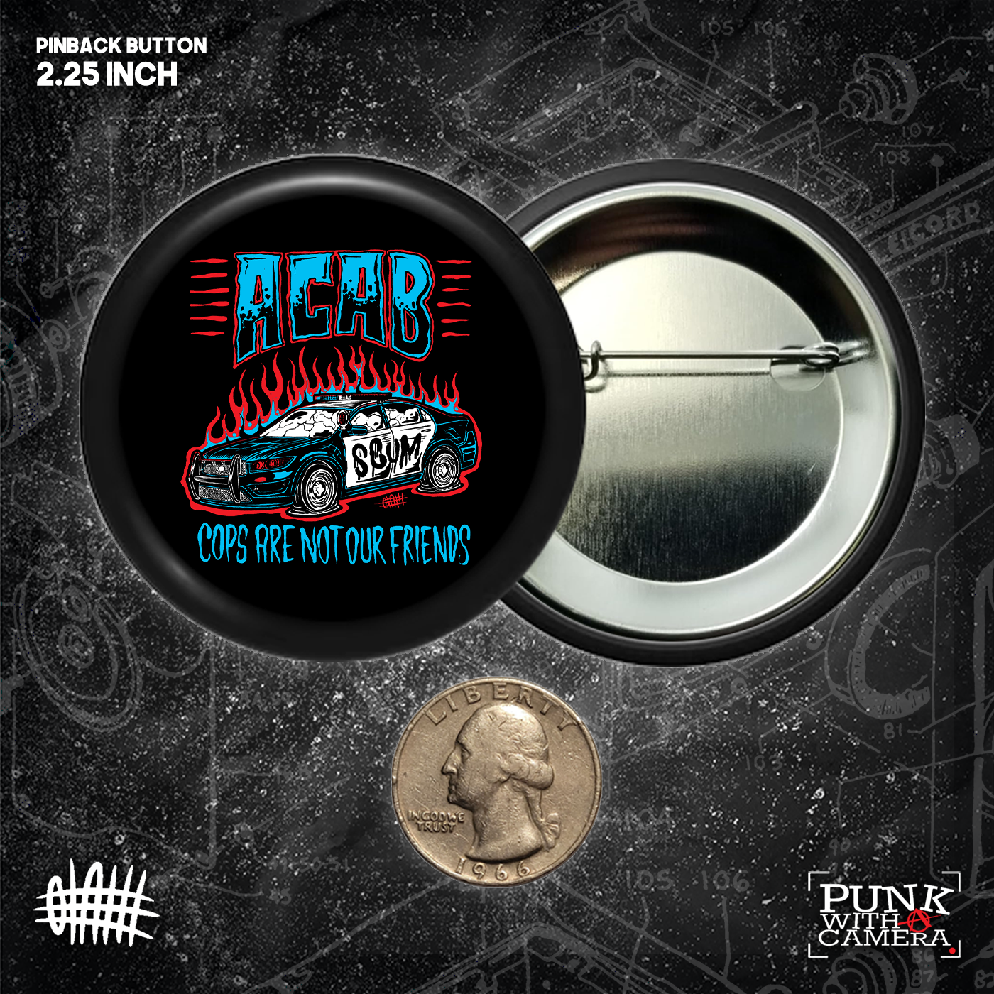 Cops Are Not Our Friend - Buttons (1, 1.25, 1.5, & 2.25 Inch)