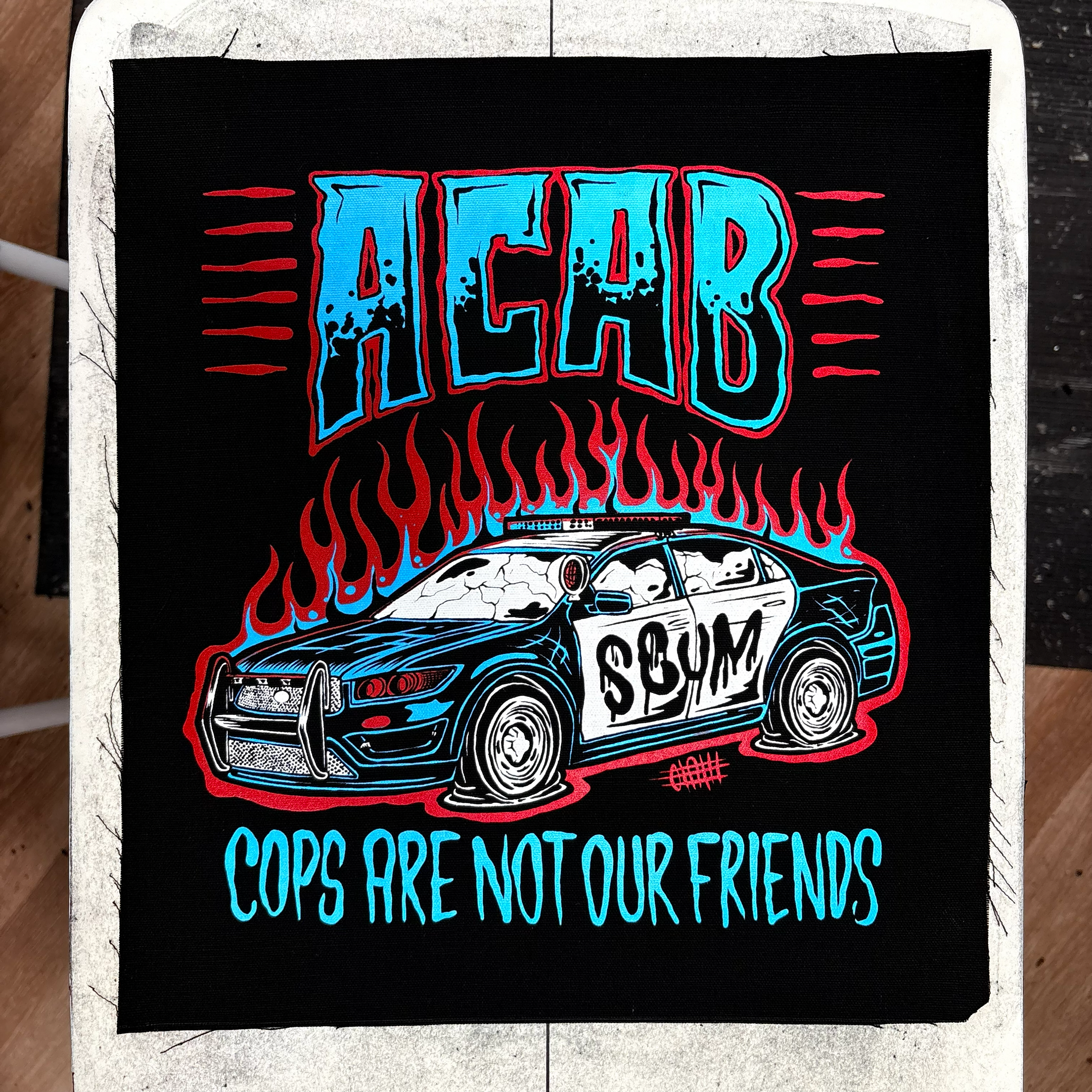 Cops Are Not Our Friends - Olafh Ace - Backpatch