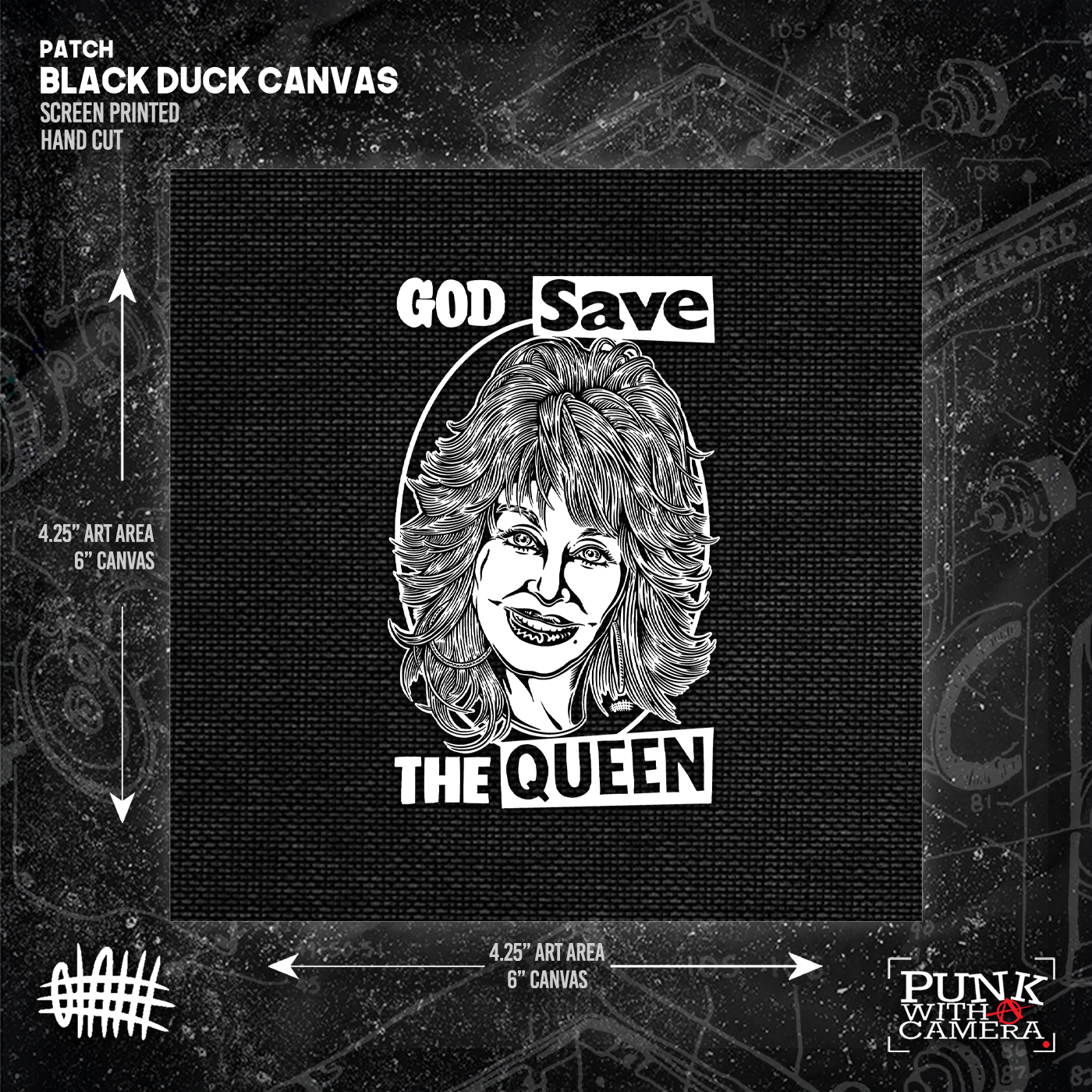 God Save The Queen Dolly Parton - Patch (6x6)
