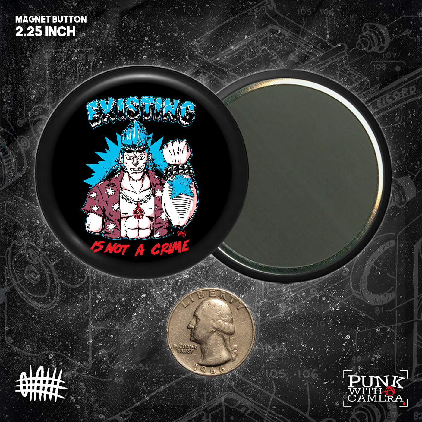 Existing Is Not A Crime - Buttons (1.5 & 2.25 Inch)