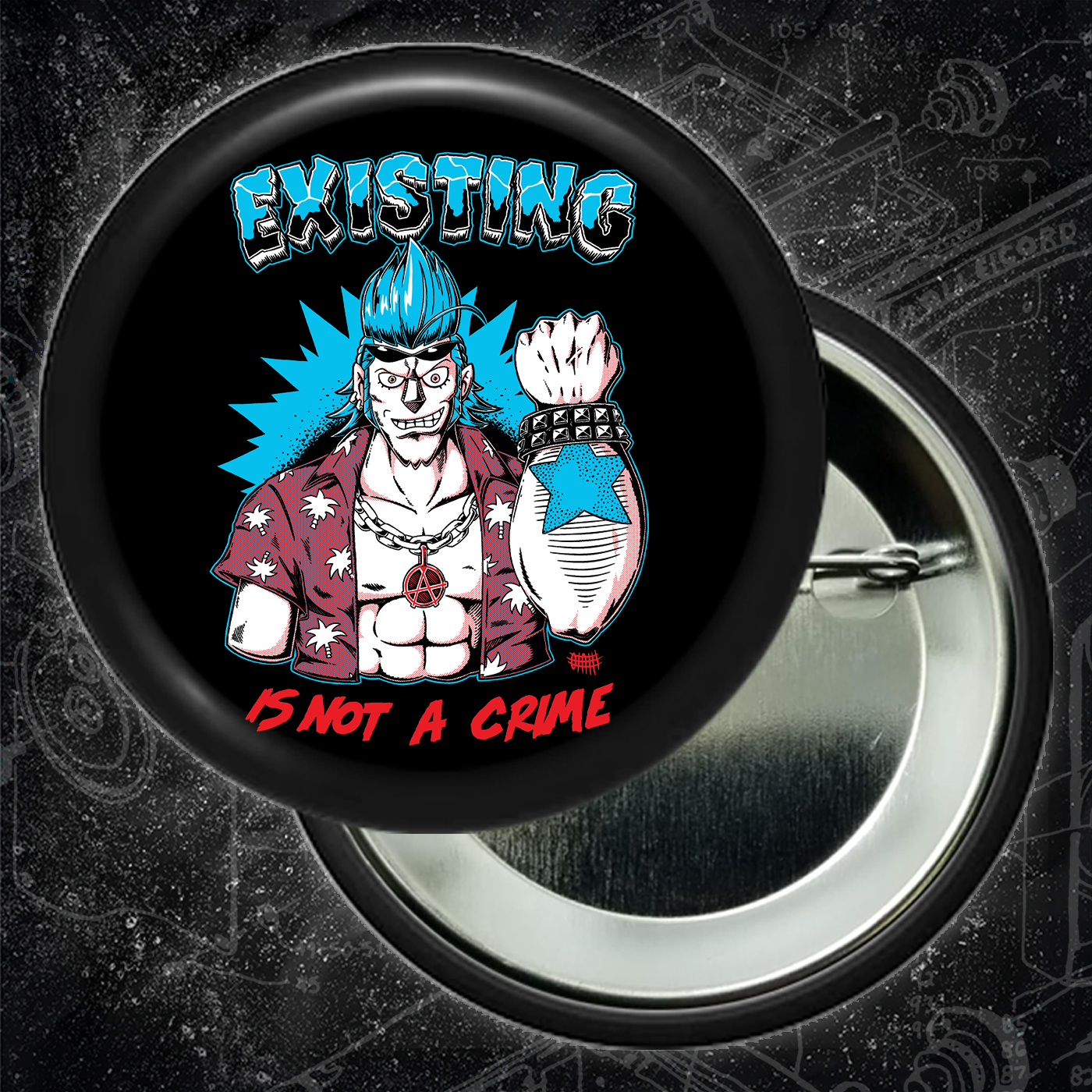 Existing Is Not A Crime - Buttons (1.5 & 2.25 Inch)