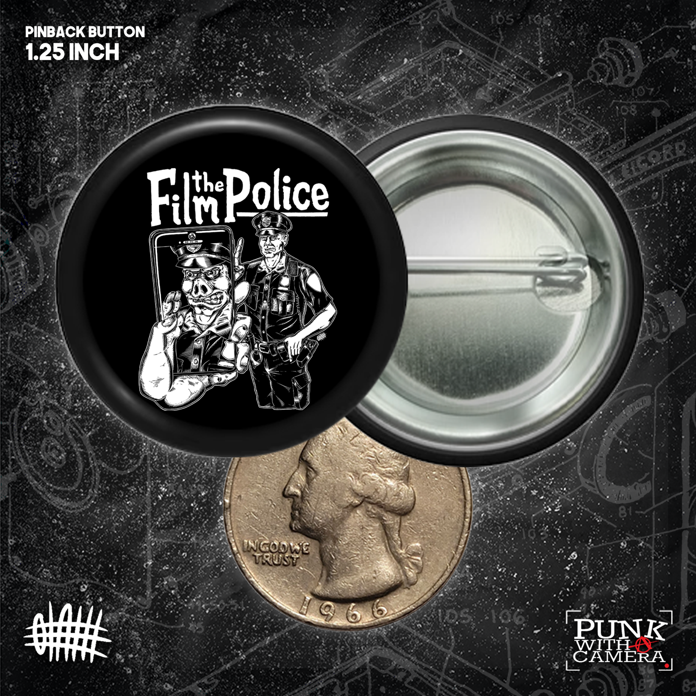 Film The Police - Buttons (1, 1.25, 1.5, & 2.25 Inch)
