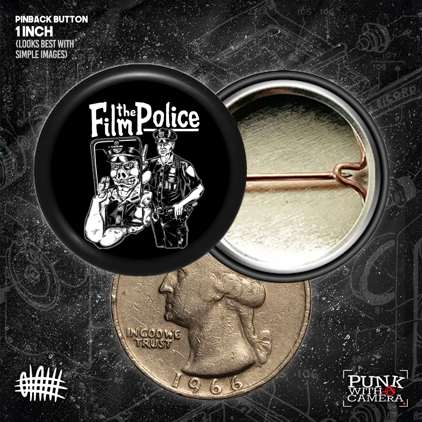 Film The Police - Buttons (1, 1.25, 1.5, & 2.25 Inch)