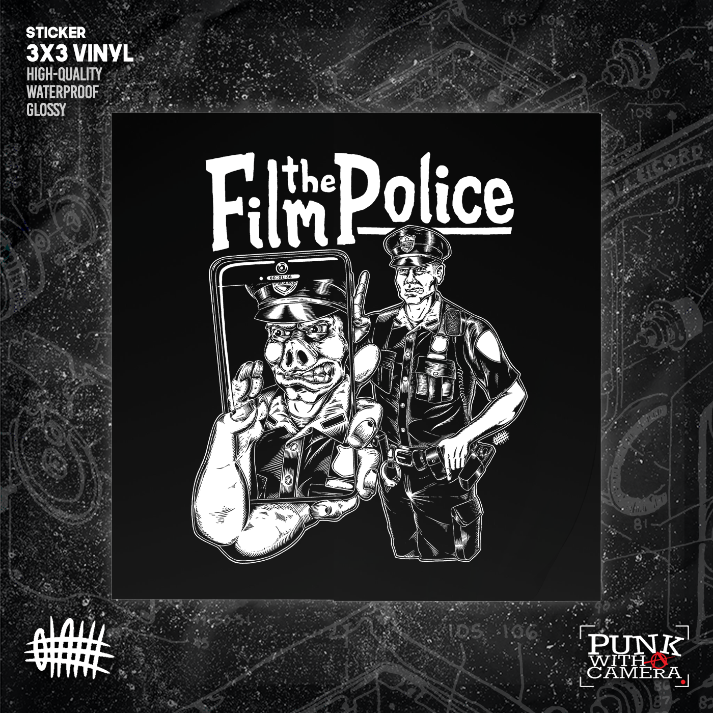 Film The Police - Sticker (3X3)