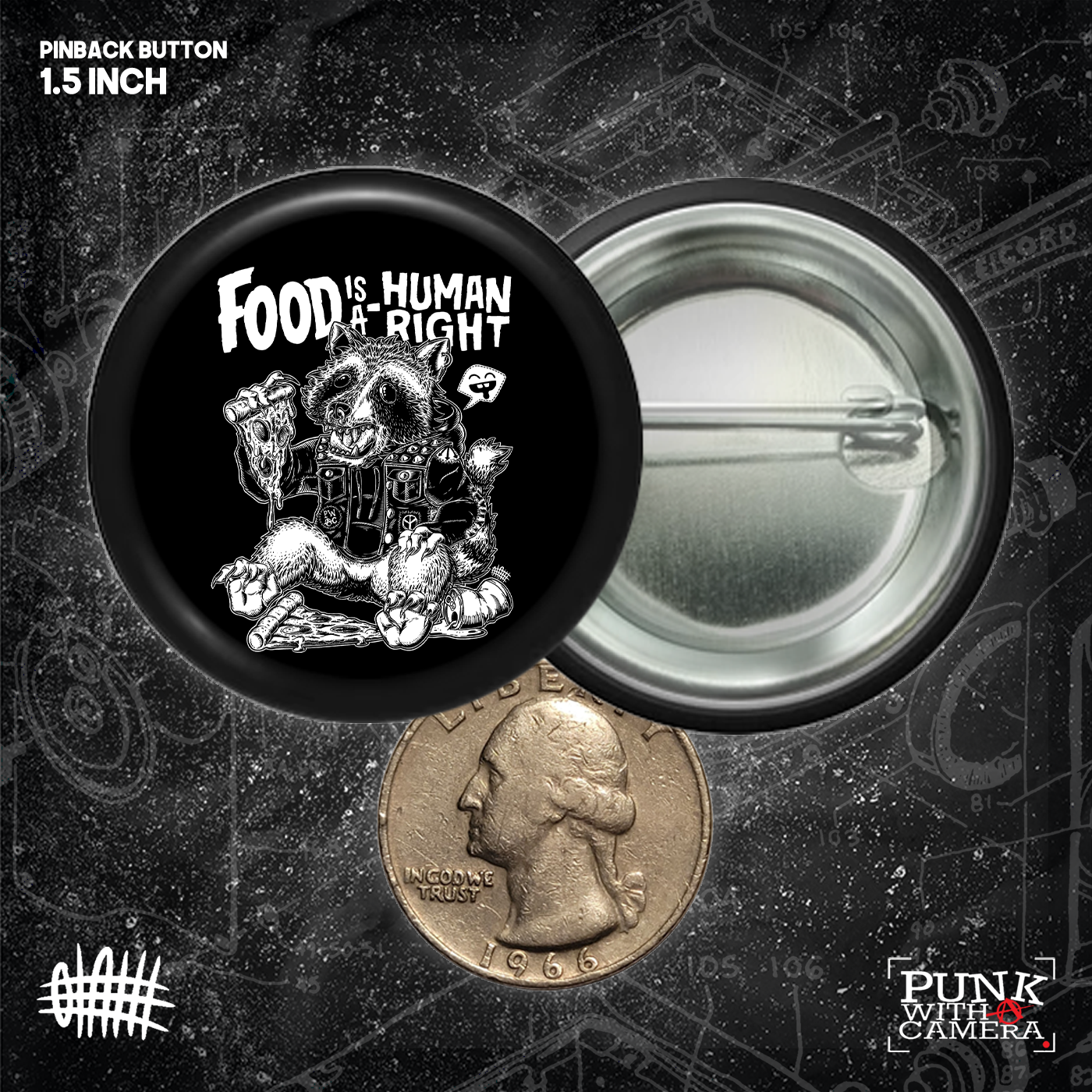 Food Is A Human Right - Button (1.5 & 2.25 Inch)