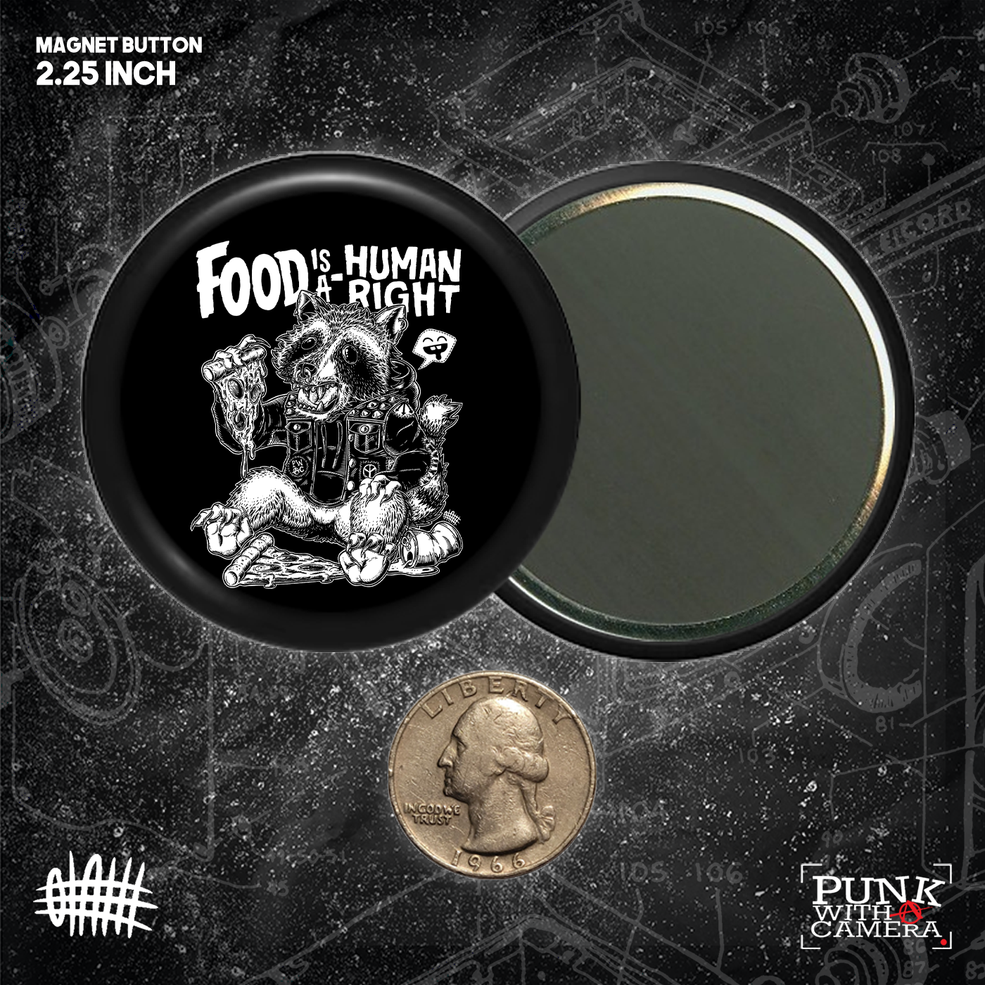 Food Is A Human Right - Button (1.5 & 2.25 Inch)