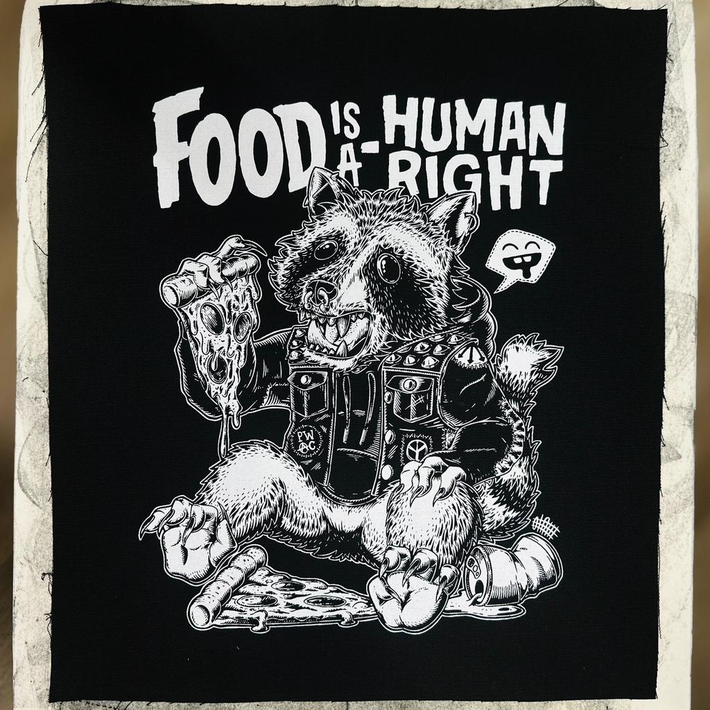 Food Is A Human Right - Mutual Aid Design - Backpatch