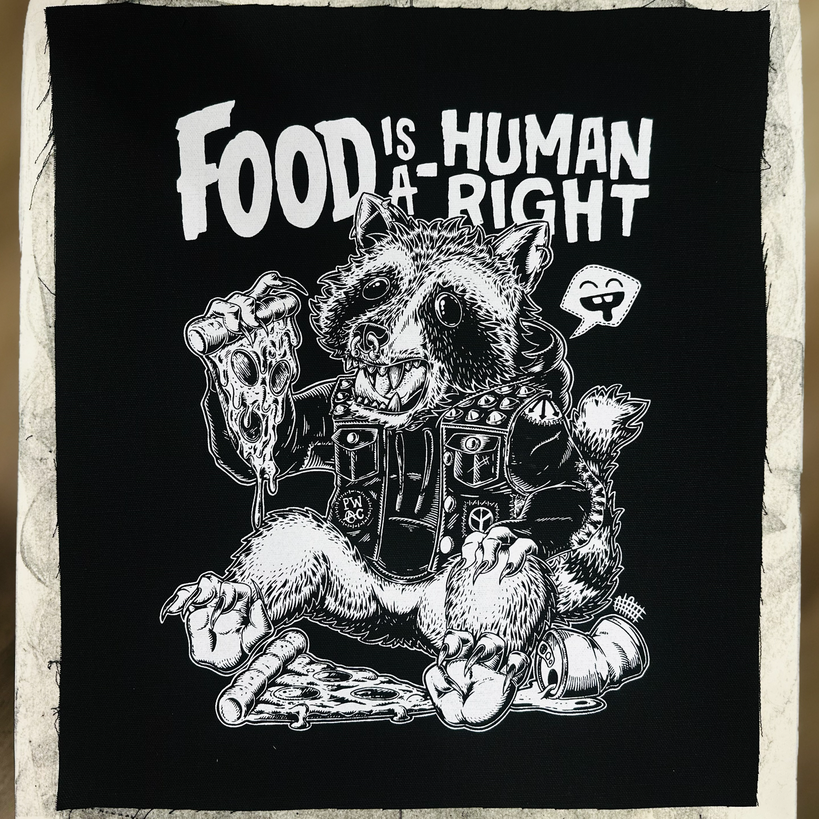 Food Is A Human Right - Mutual Aid Design - Backpatch