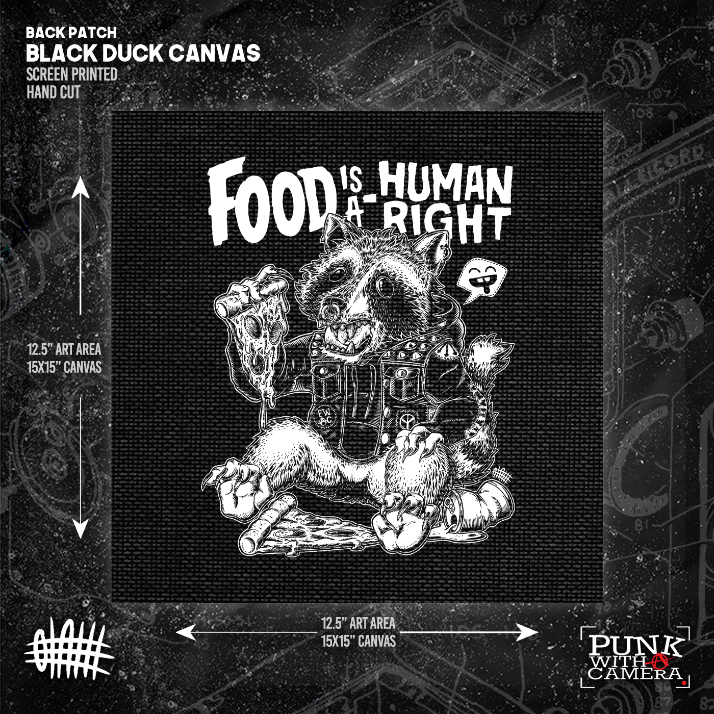 Food Is A Human Right - Mutual Aid Design - Backpatch