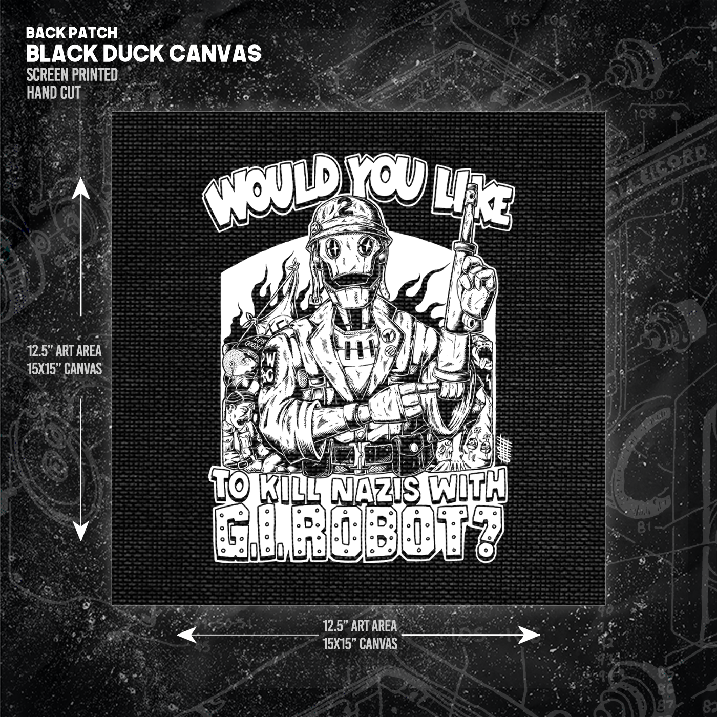 Would You Like To Kill Nazis With GI Robot? - Backpatch
