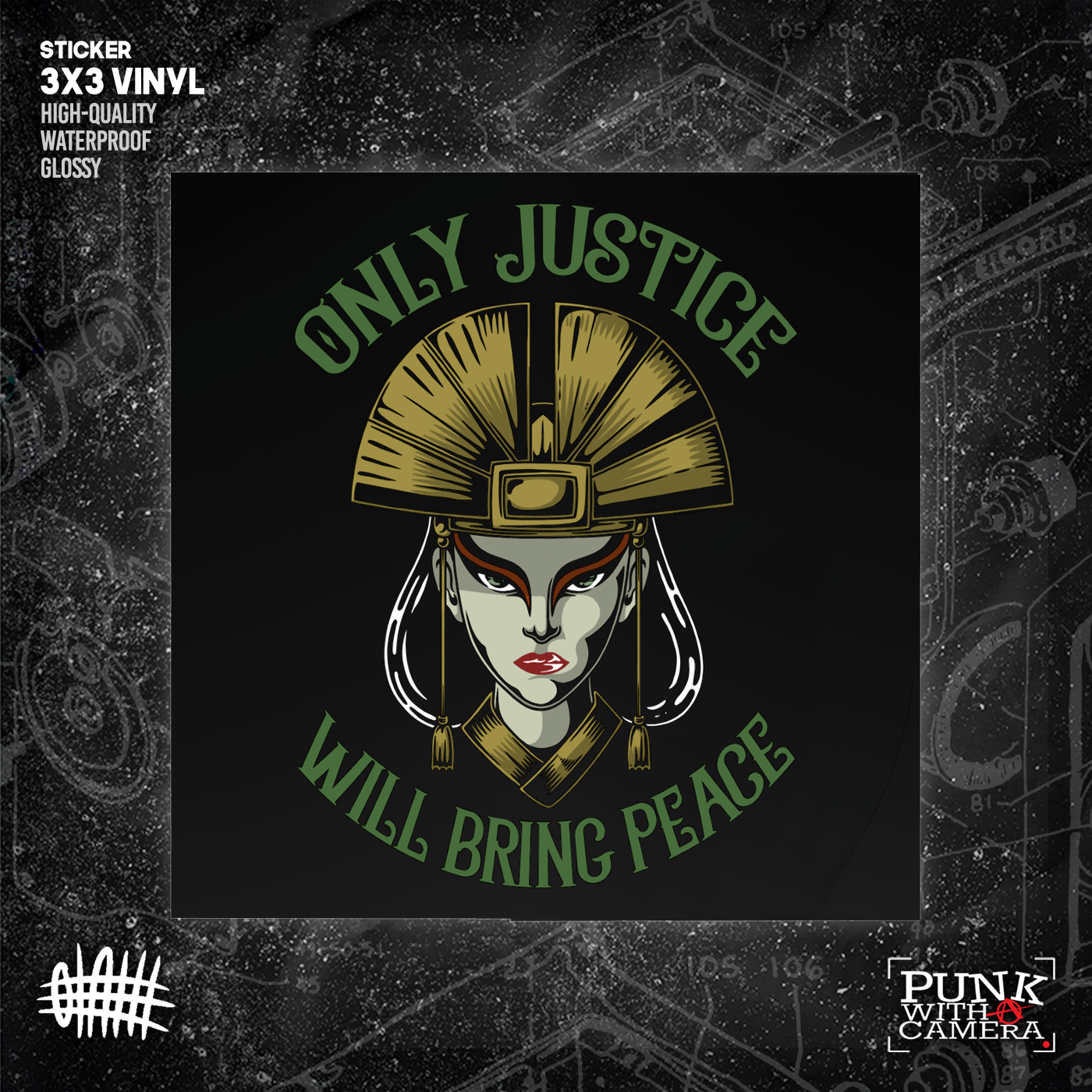 Kyoshi Only Justice Will Bring Peace - Sticker (3X3)