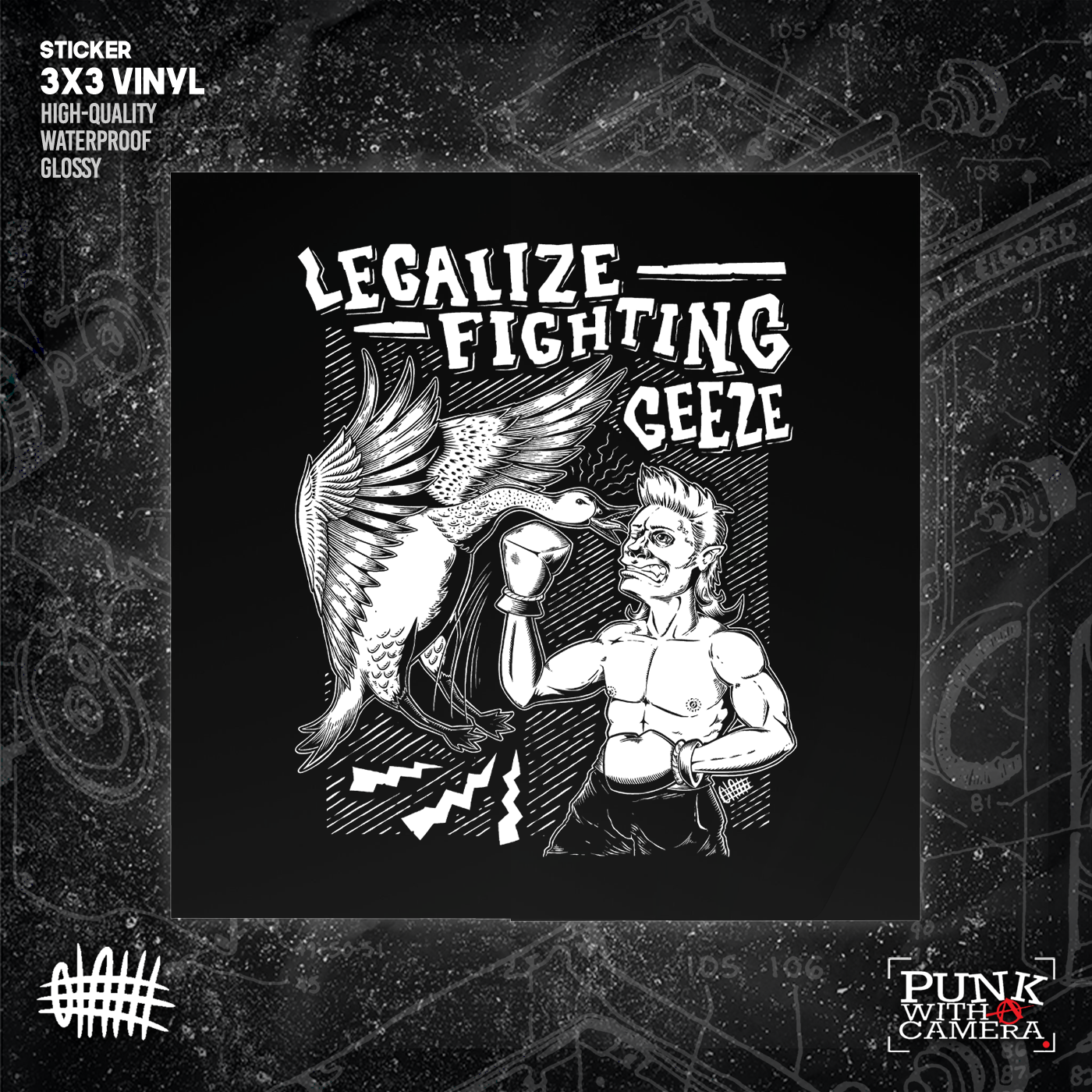 Legalize Fighting Geese- Sticker (3X3)