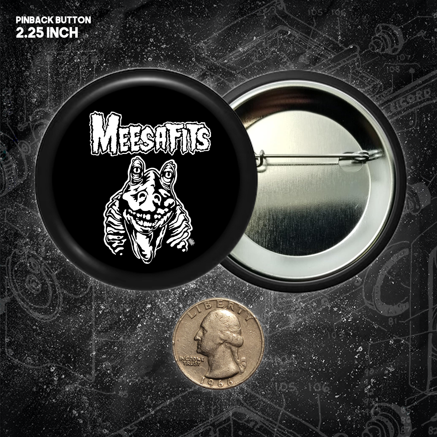 Meesafits - Buttons (1, 1.25, 1.5, & 2.25 Inch)