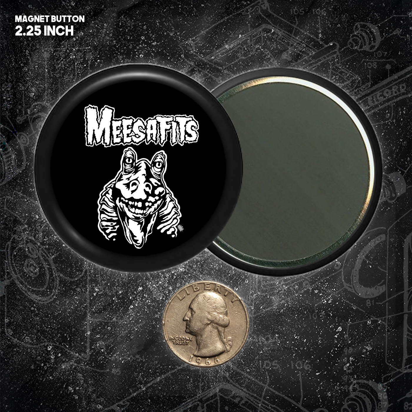 Meesafits - Buttons (1, 1.25, 1.5, & 2.25 Inch)