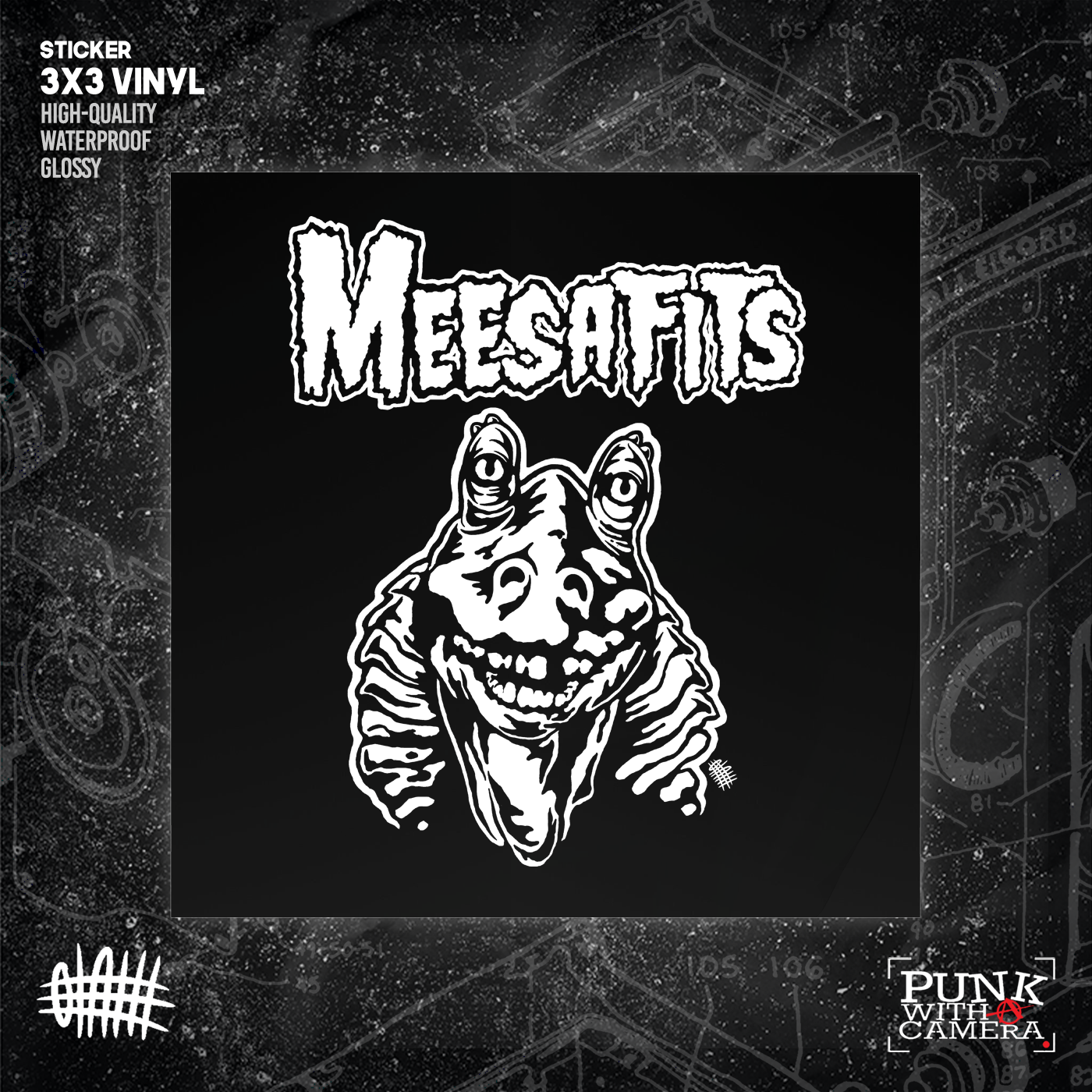 Meesafits - Sticker (3x3)