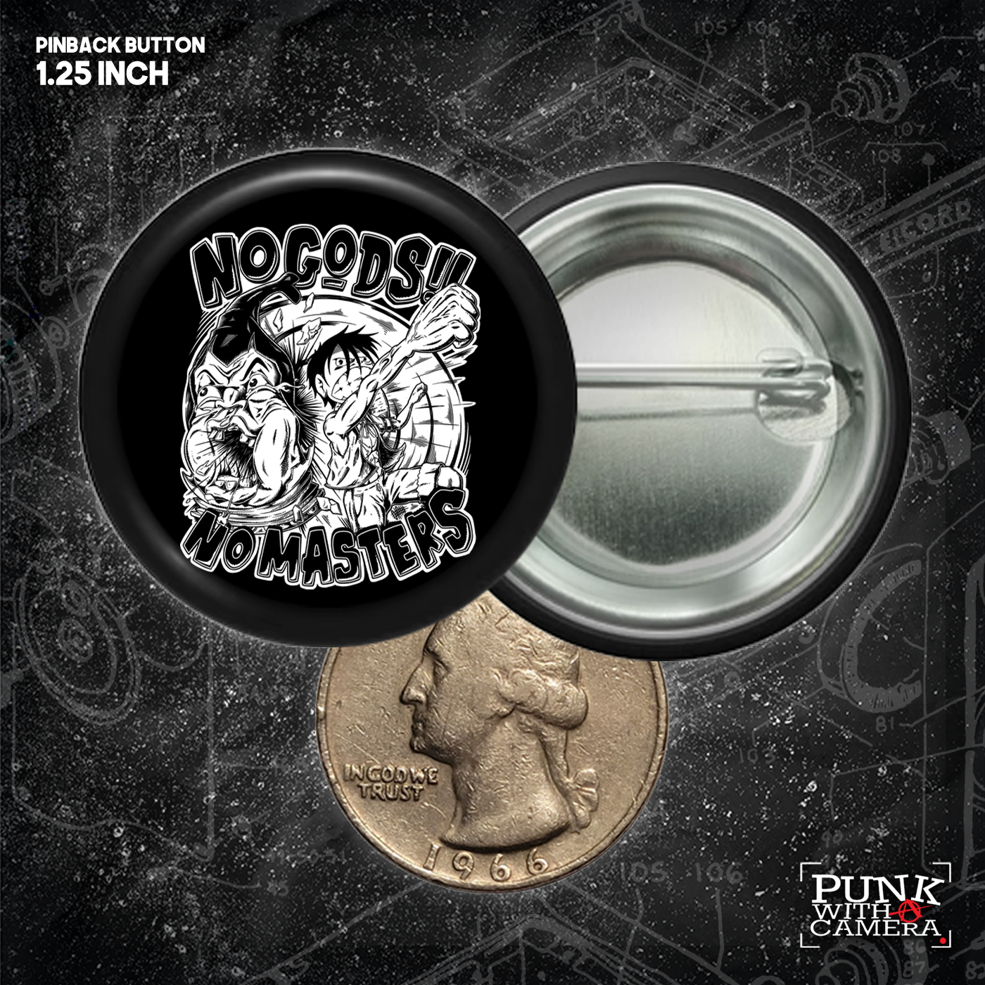 No Gods No Masters - Buttons (1.25, 1.5, & 2.25 Inch)