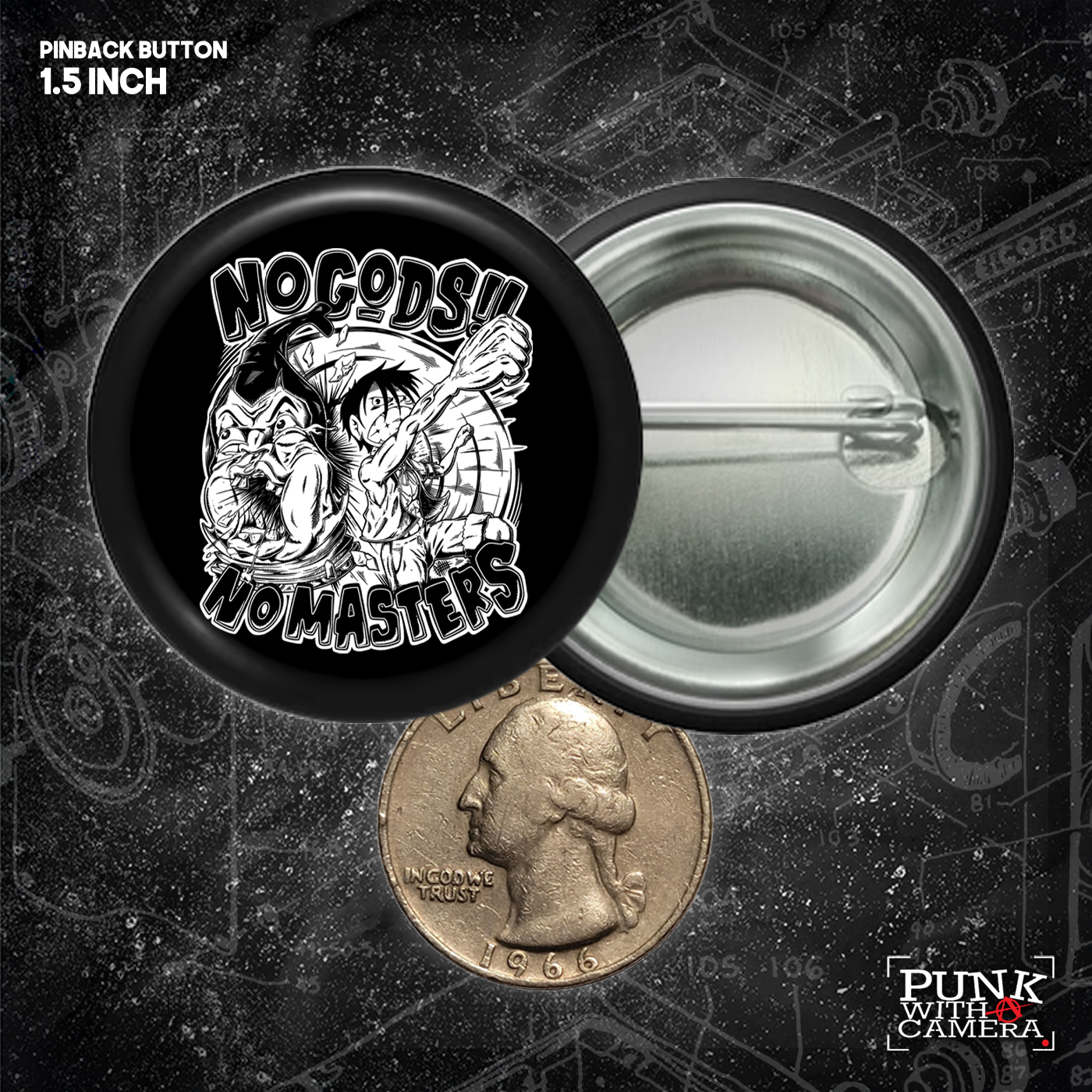 No Gods No Masters - Buttons (1.25, 1.5, & 2.25 Inch)