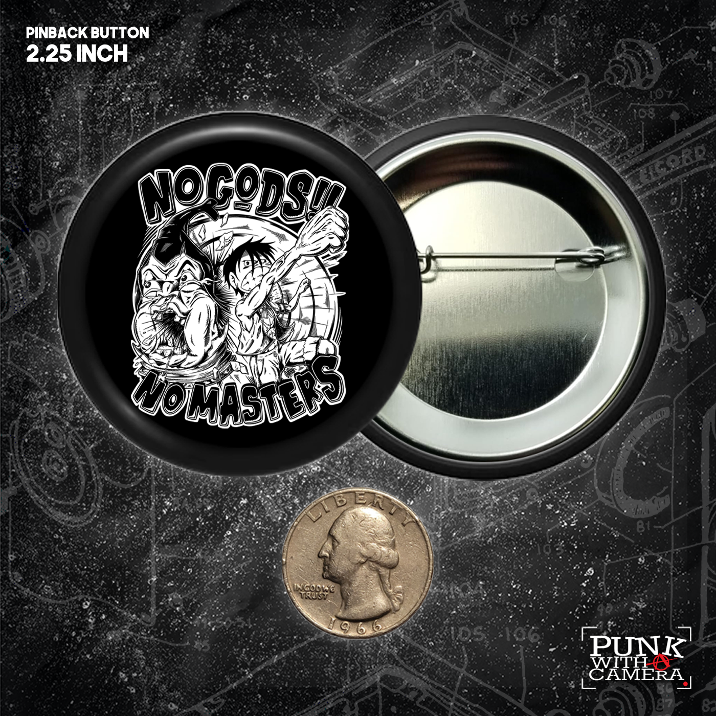 No Gods No Masters - Buttons (1.25, 1.5, & 2.25 Inch)