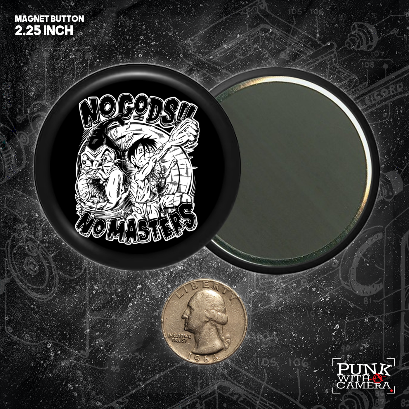 No Gods No Masters - Buttons (1.25, 1.5, & 2.25 Inch)