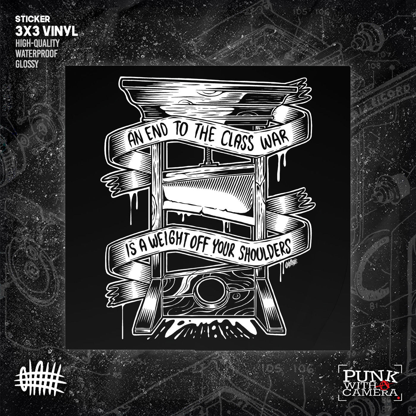 An End To The Class War Is A Weight Off Your Shoulders - Sticker (3X3)