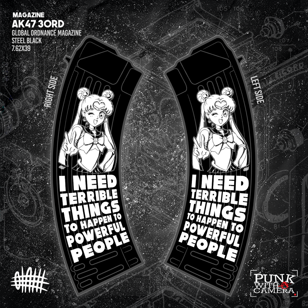 I Need Terrible Things To Happen To Powerful People - Laser Engraved Mag