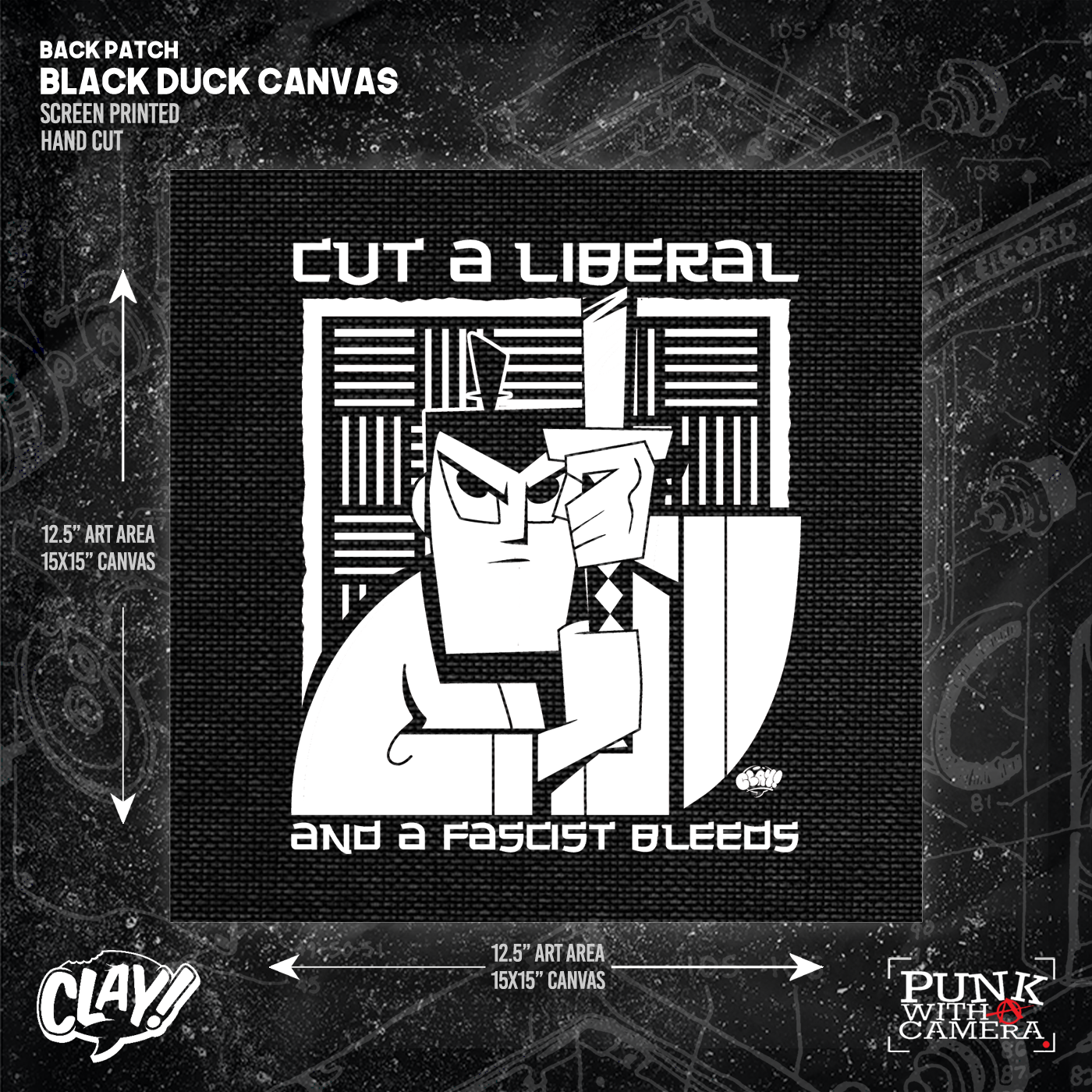 Cut A Liberal And A Fascist Bleeds - Backpatch