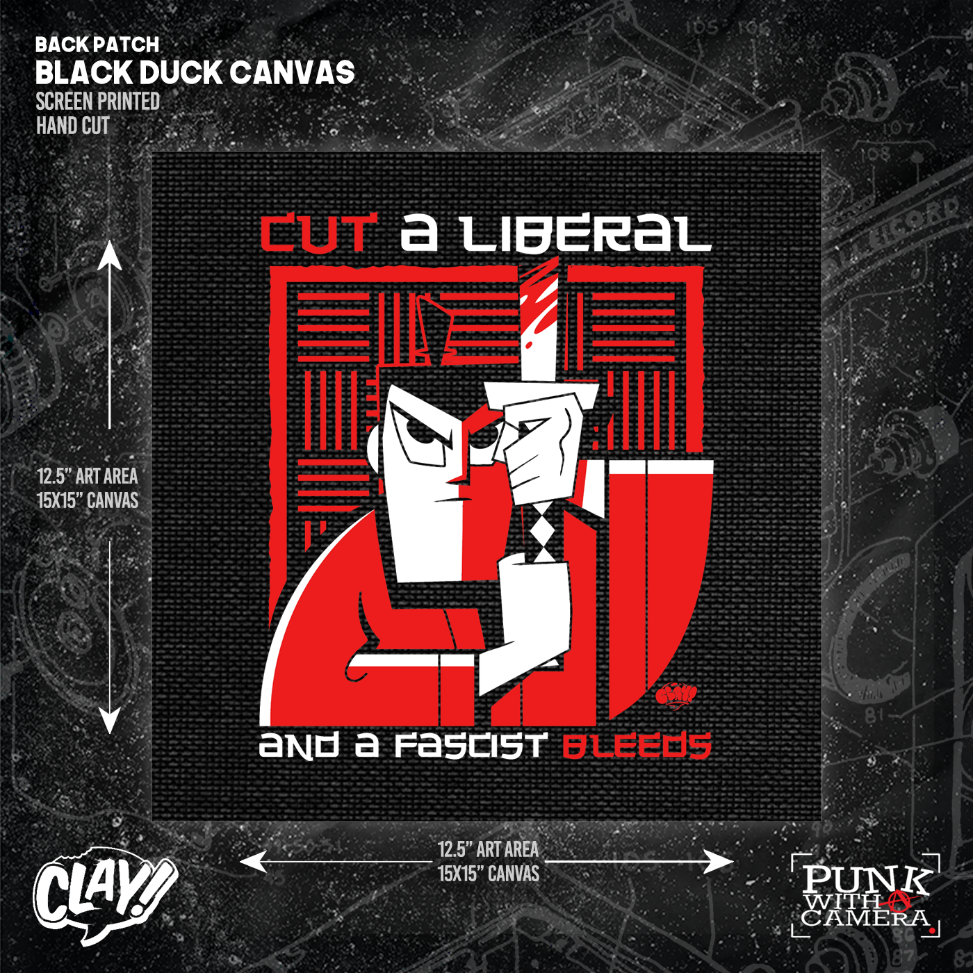 Cut A Liberal And A Fascist Bleeds - Backpatch
