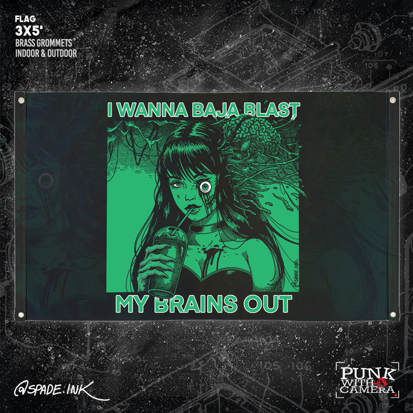 I Want To Baja Blast My Brains Out - 3x5 Flag