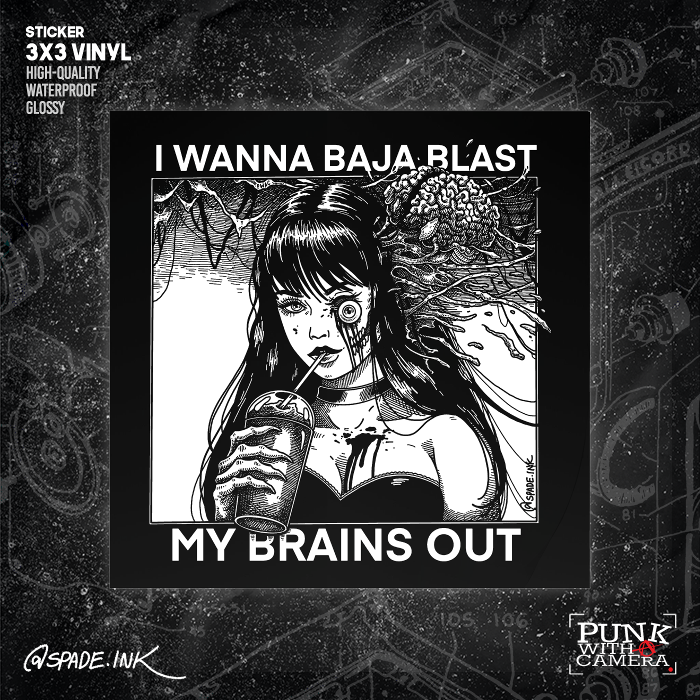 I Want To Baja Blast My Brains Out - Sticker (3X3)