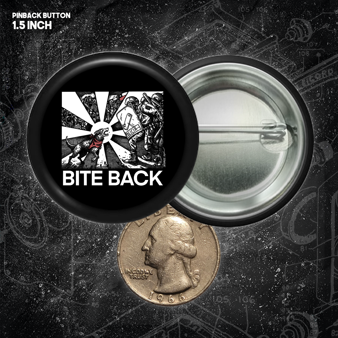 Bite Back - Buttons (1, 1.25, 1.5, & 2.25 Inch)